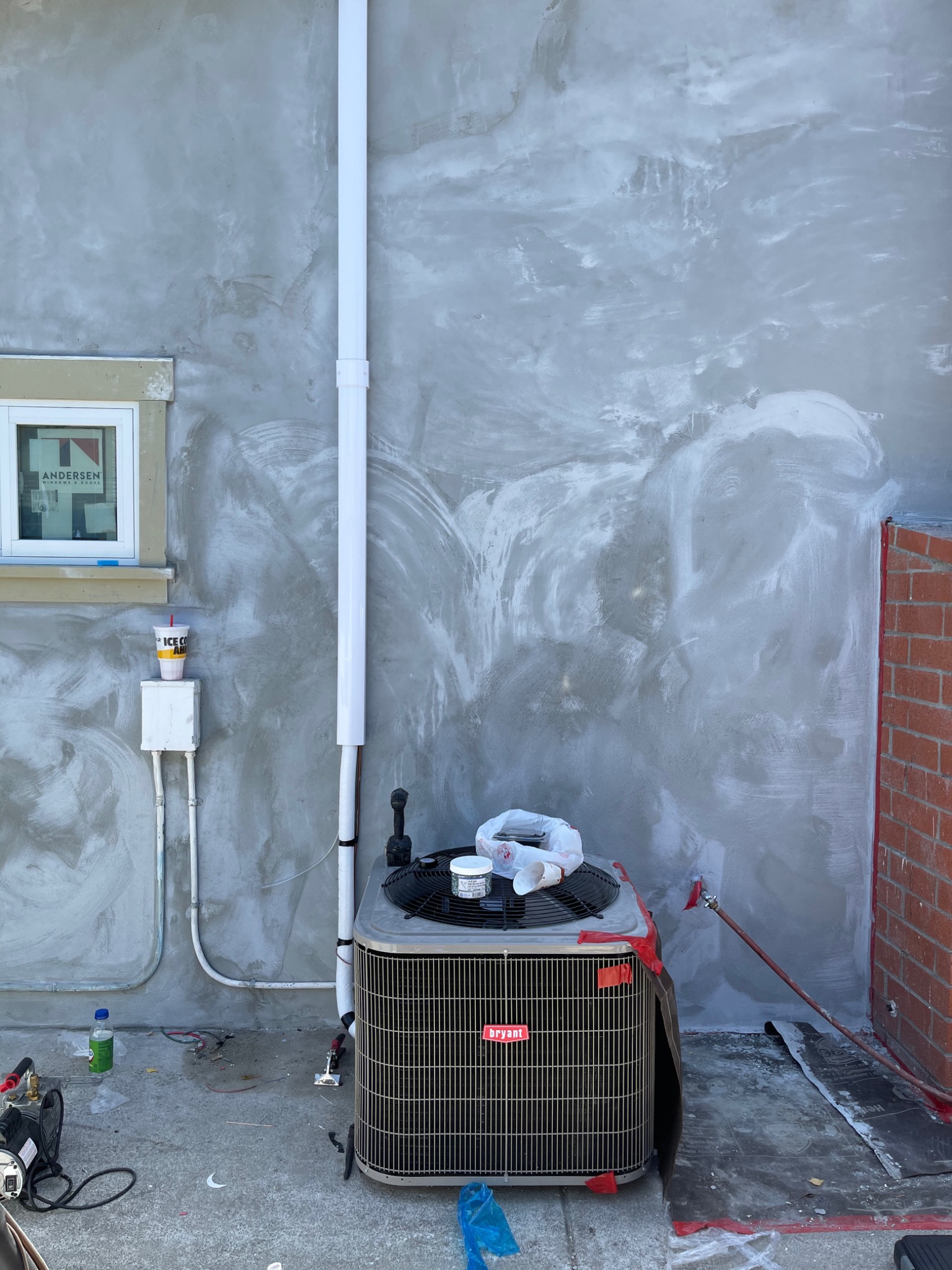 HVAC condenser work