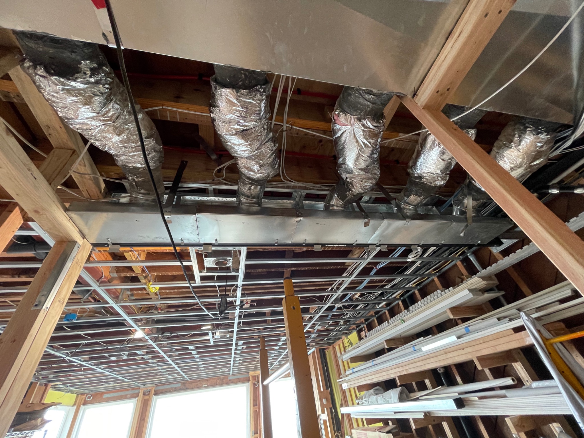 New ductwork installation